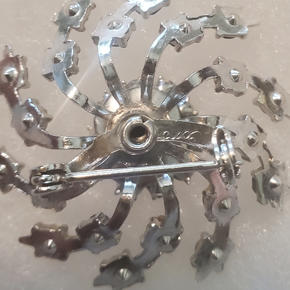 Vintage Blue stone pin brooch 1950's - Picture 3 of 5